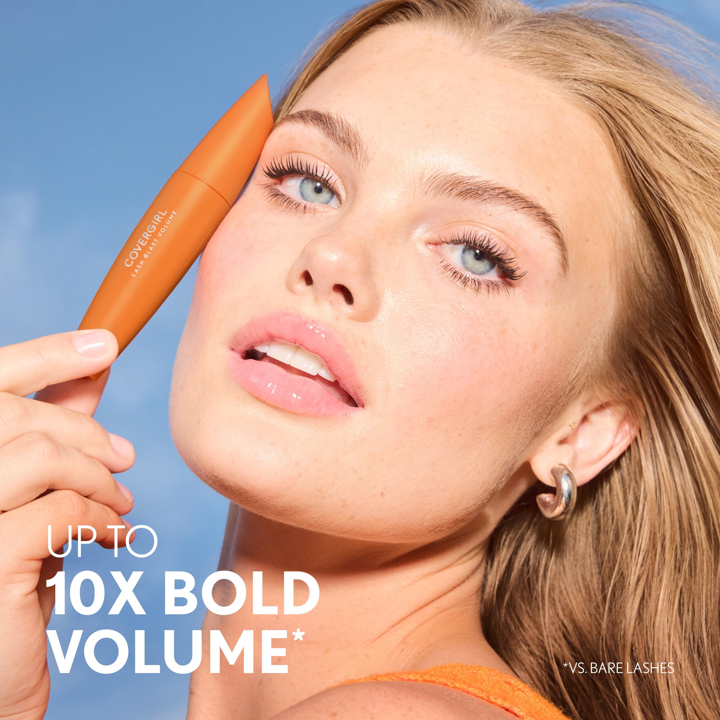 CoverGirl Lash Blast Volume liquid mascara tube showcasing authentic imported details