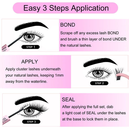 Close up of the dual action lash bond and seal applicator wands on a clean background