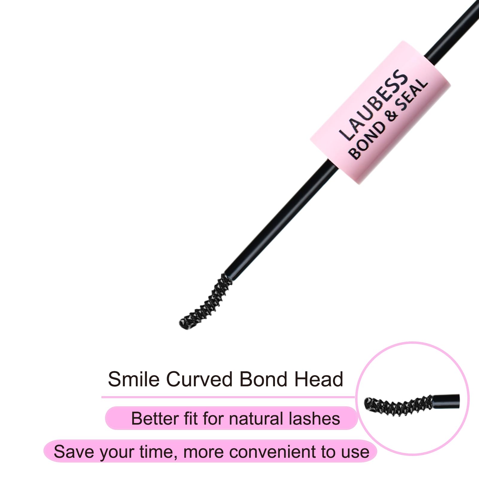 LAUBESS waterproof lash extension glue demonstrating the double sided tube design