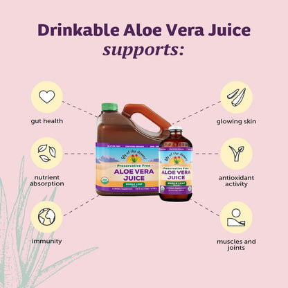 16 Fluid Ounce bottle of Lily of the Desert aloe vera supplement