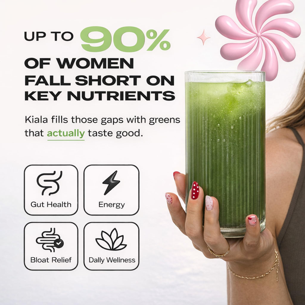 Kiala Nutrition Super Greens organic ingredients label detail