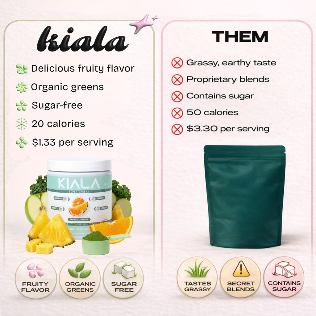 Kiala Nutrition Super Greens mixing with water in shaker