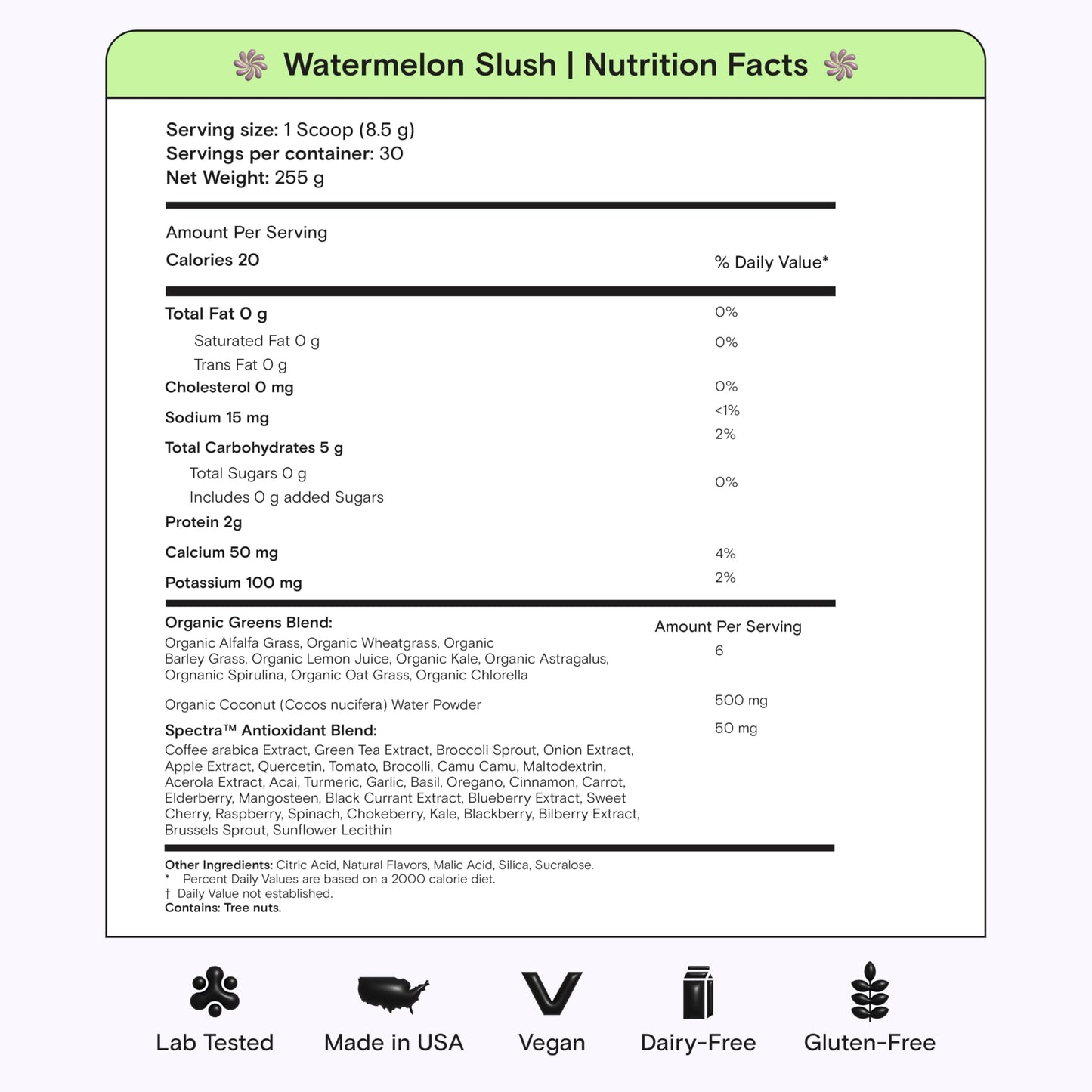 Kiala Nutrition Super Greens benefits summary graphic