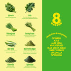 Healthy lifestyle concept with 8Greens tablets