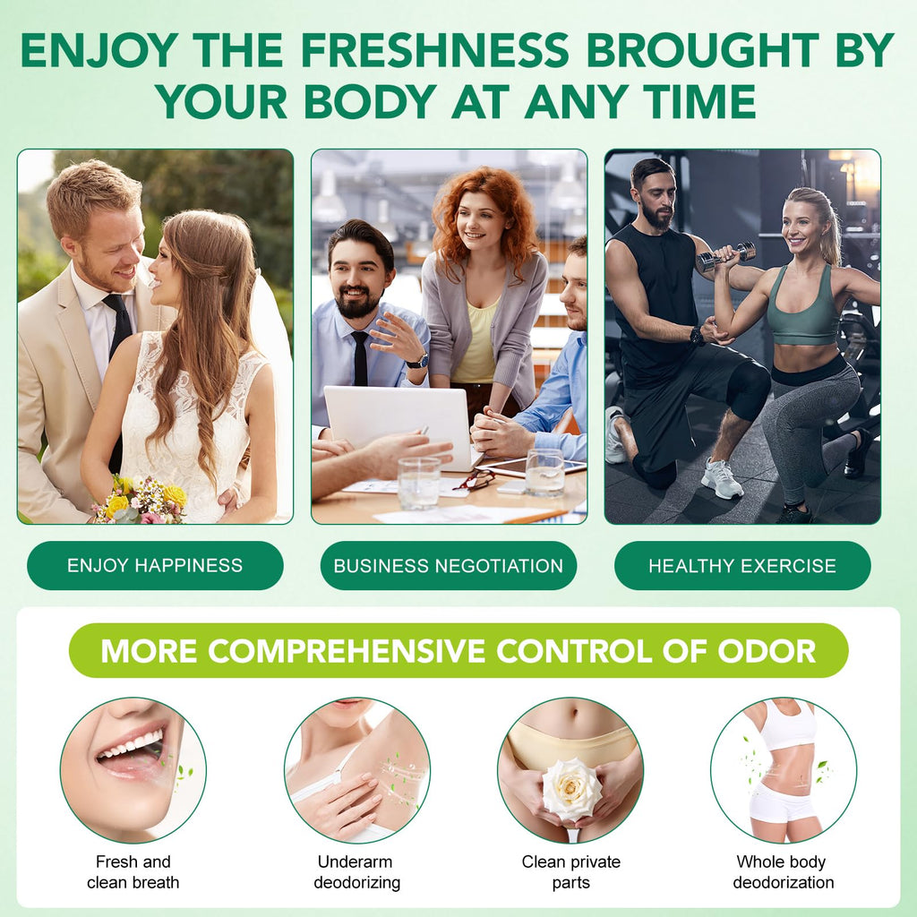 QAJCCXM Aebefbaw herbal odor defense capsules showcasing clean gluten free supplement facts for gut health