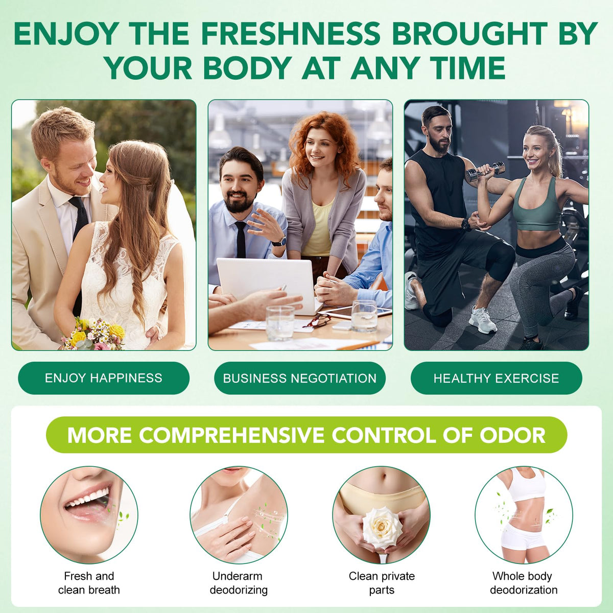 QAJCCXM Aebefbaw herbal odor defense capsules showcasing clean gluten free supplement facts for gut health