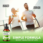 Vegan chlorophyll supplement dropper bottle showing 6000mg concentration details