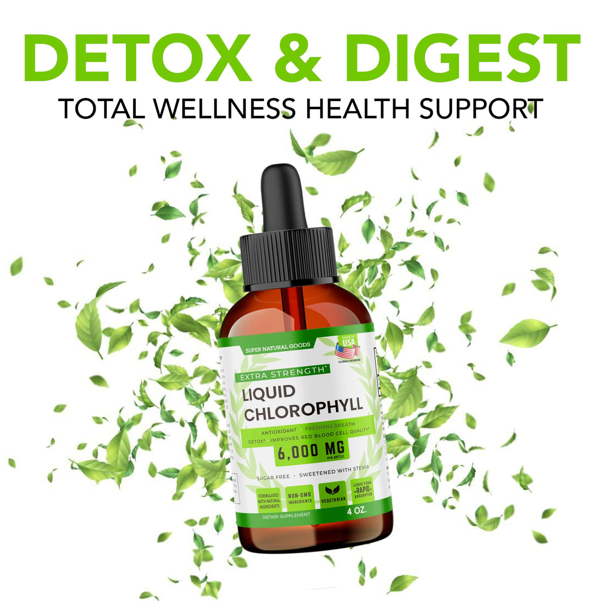 Authentic USA imported internal body deodorizer supplement bottle back label