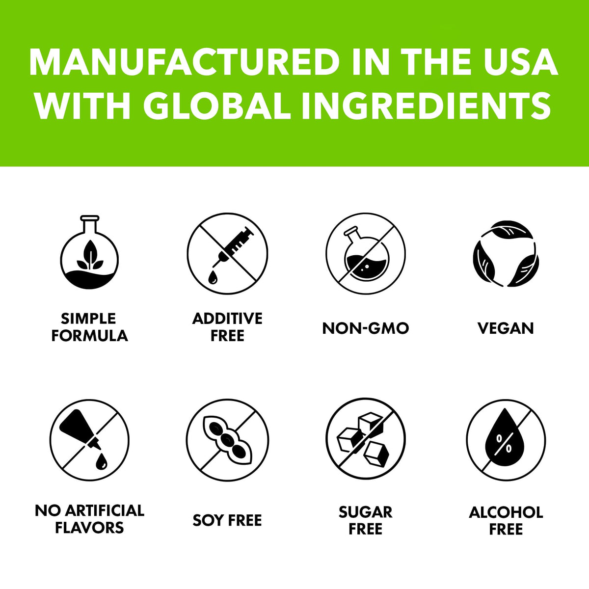 Non GMO vegan green superfood supplement drops mixed in water