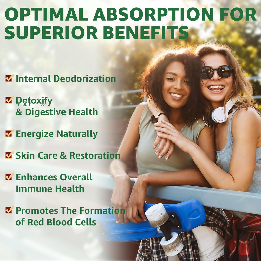 LILICARE vegan chlorophyll formula for internal deodorizing and immunity.