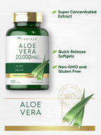 Close up of Carlyle Aloe Vera non-GMO supplement label