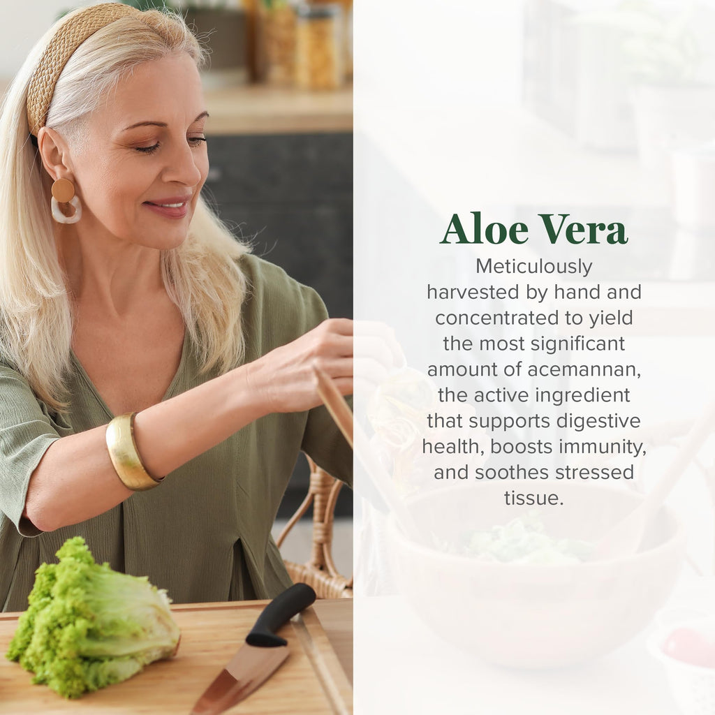 Global Healing Center aloe supplement bottle side view