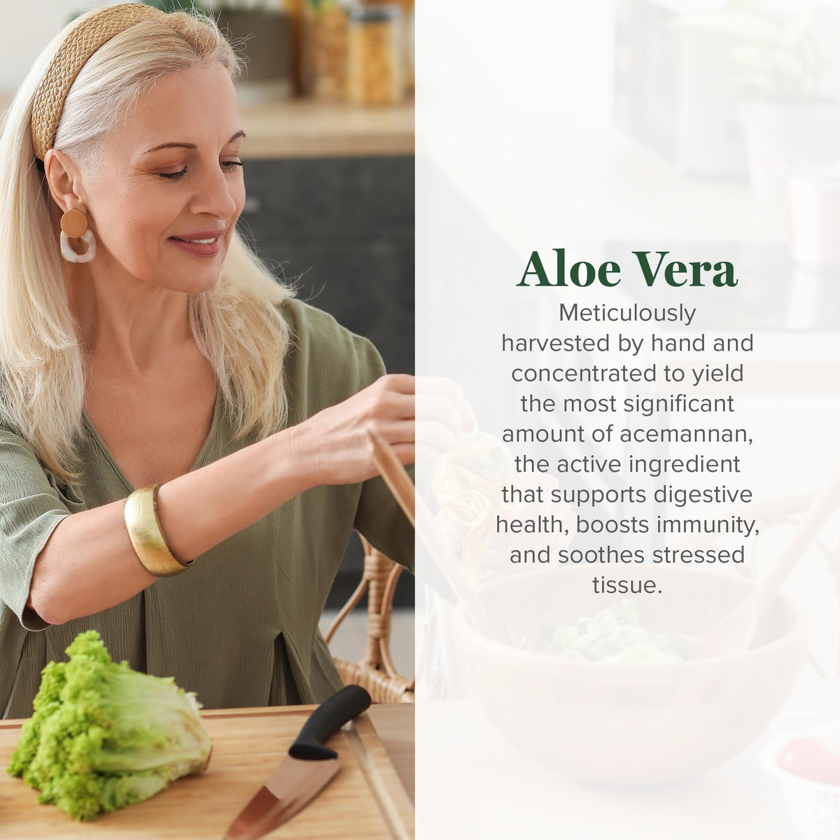 Global Healing Center aloe supplement bottle side view