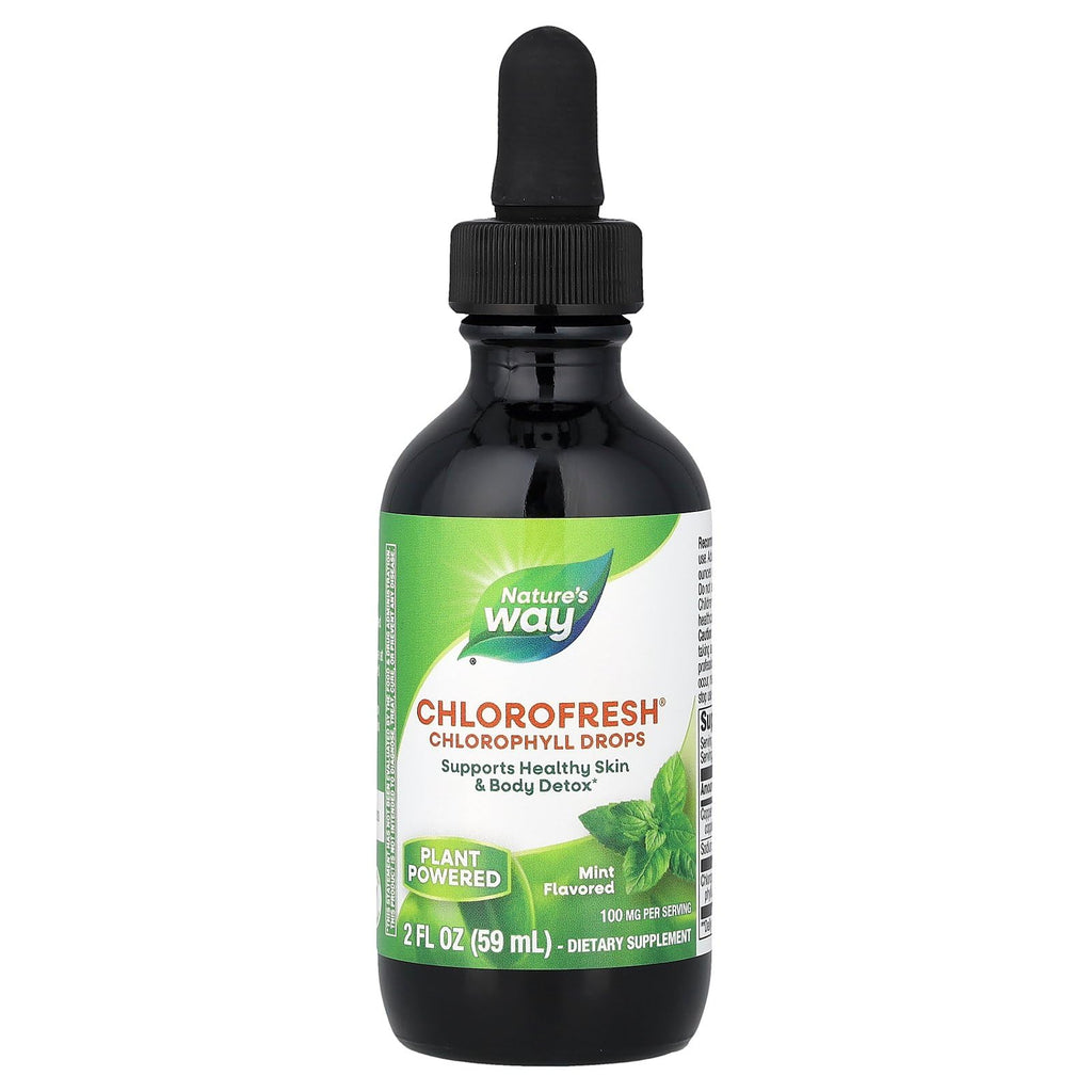 Nature's Way Chlorofresh premium chlorophyllin copper complex supplement facts label