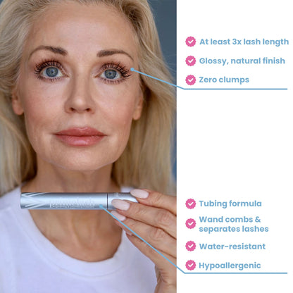 PrimeLash Mascara for mature women black formula wand