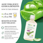 Two bottles of AloeCure grape aloe juice for digestive health