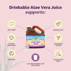 Lily of the Desert organic inner fillet aloe vera juice nutritional label