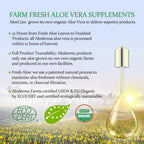 Natural ingredient label of AloeCure aloe vera juice