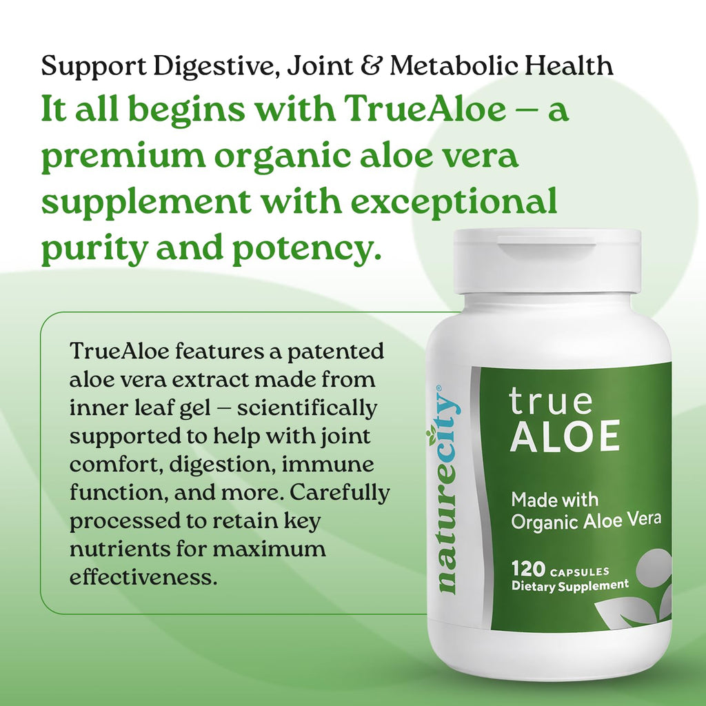 NatureCity True-Aloe USA imported supplement bottle