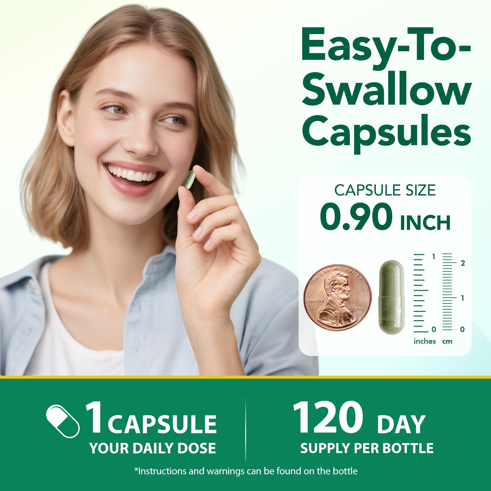 Bnhulmxw 120 capsules body deodorizing supplement bottle side label