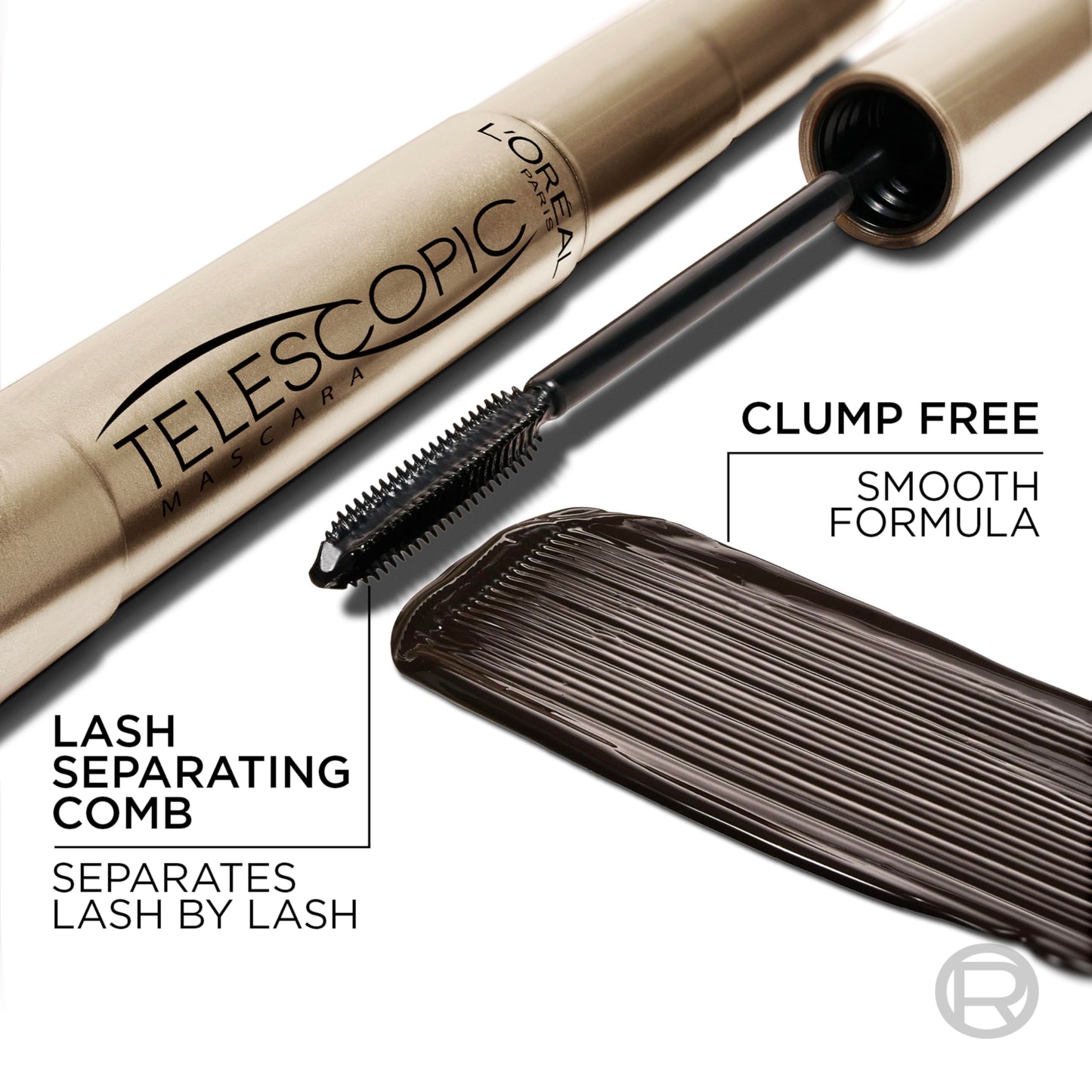 L’Oreal Telescopic Mascara applying to eyelashes