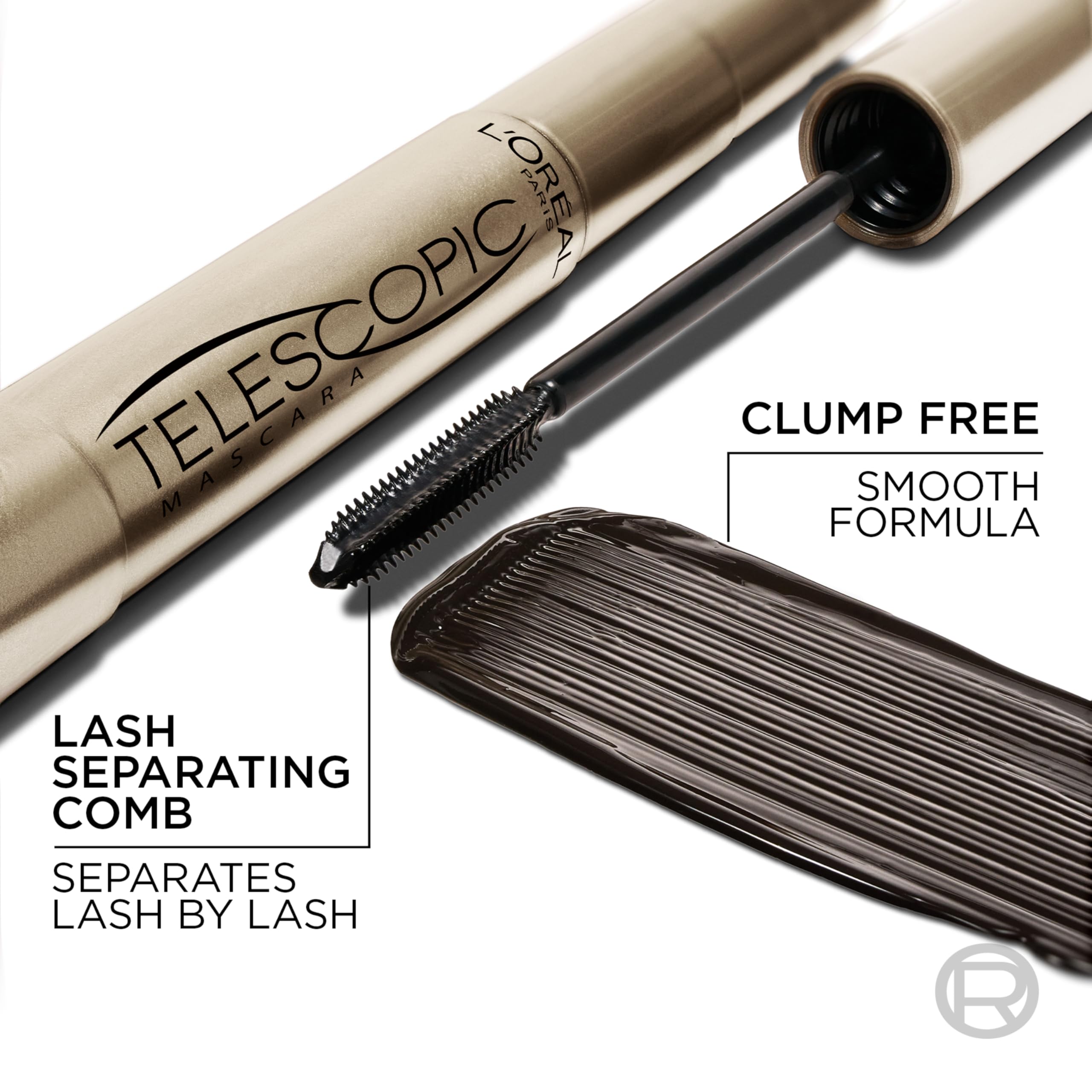 L’Oreal Telescopic Mascara applying to eyelashes