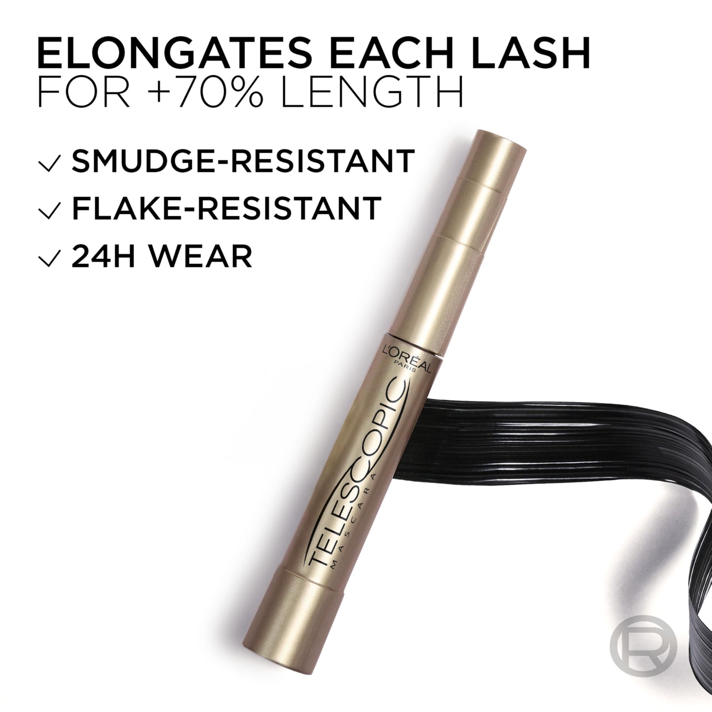 L’Oreal Telescopic Mascara brush side view for separation