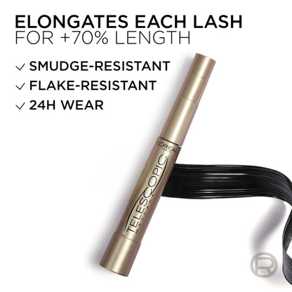 L’Oreal Telescopic Mascara brush side view for separation