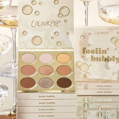 ColourPop Feelin Bubbly palette held in hand for scale