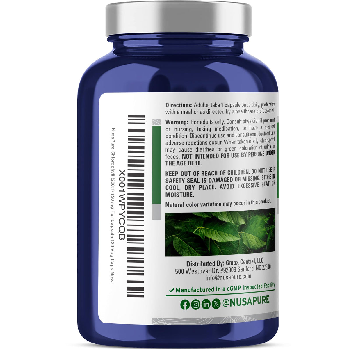 NusaPure non GMO and vegan certified stamps on product packaging