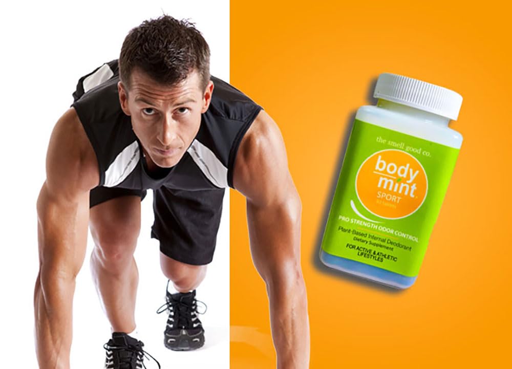 Body Mint Sport fifty tablets packaging close up displaying premium USA imported quality