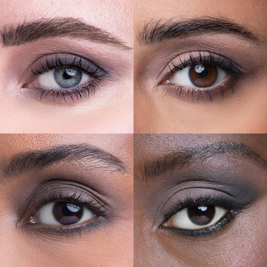 Close up view of the cool neutral matte eyeshadow pans