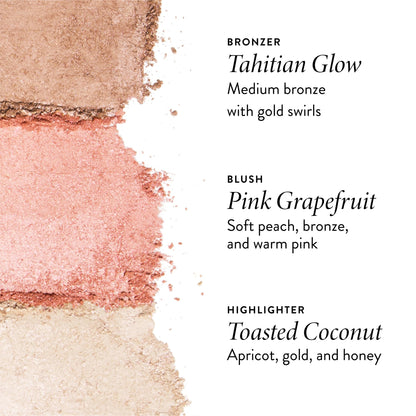 Back of Laura Geller New York baked trio palette packaging