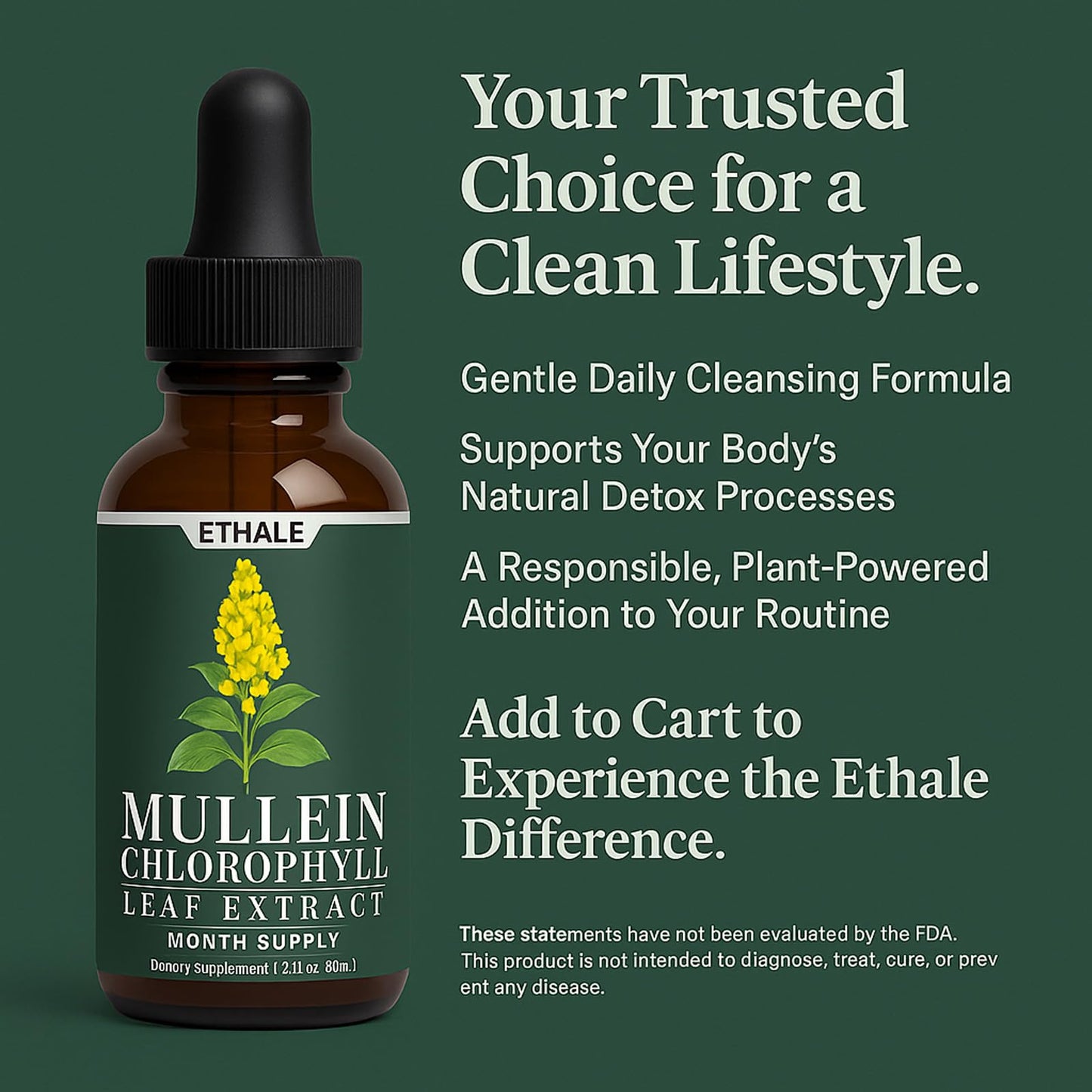 Close up of Ethale non GMO sugar free respiratory care supplement