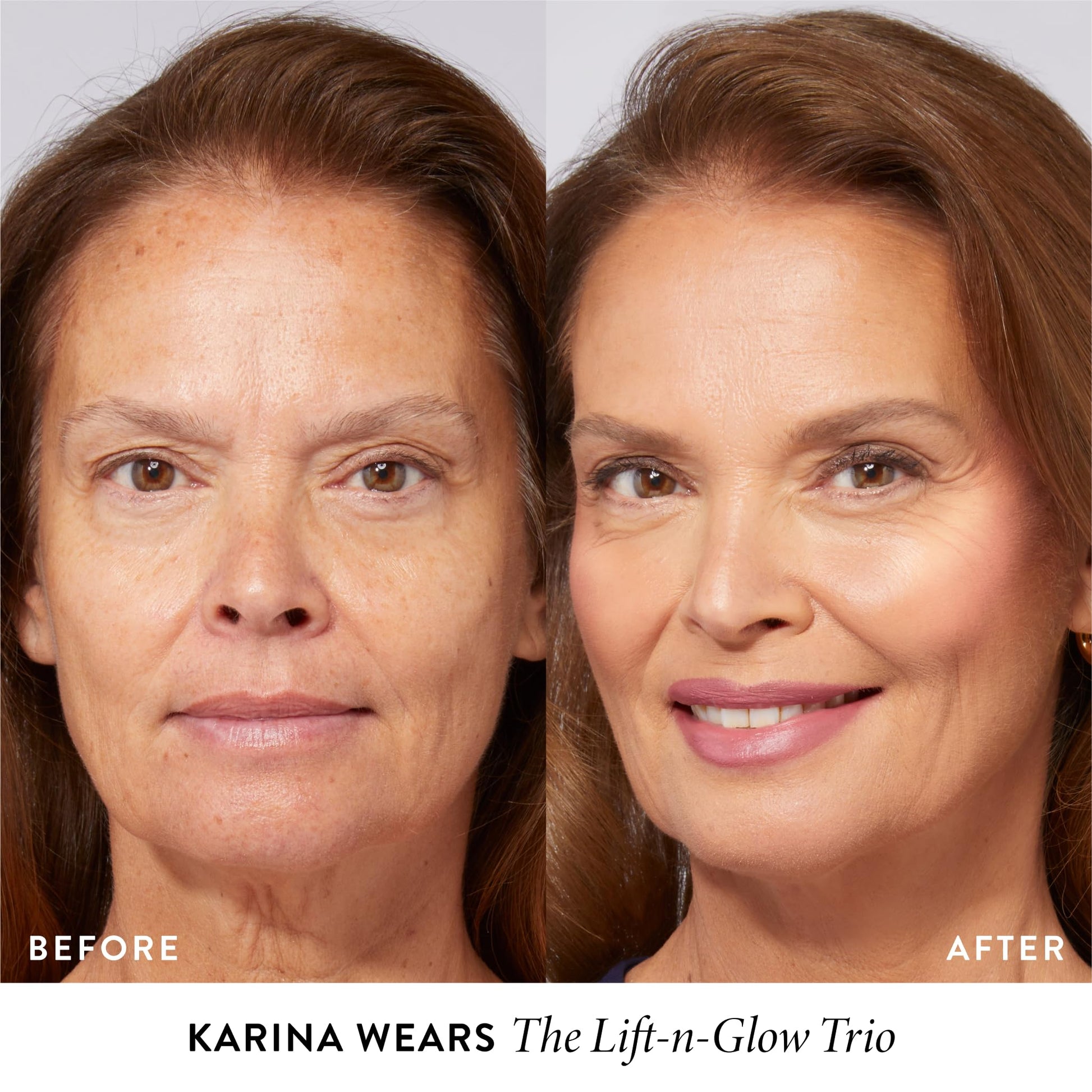 Detailed view of the three shades in the Laura Geller baked face palette