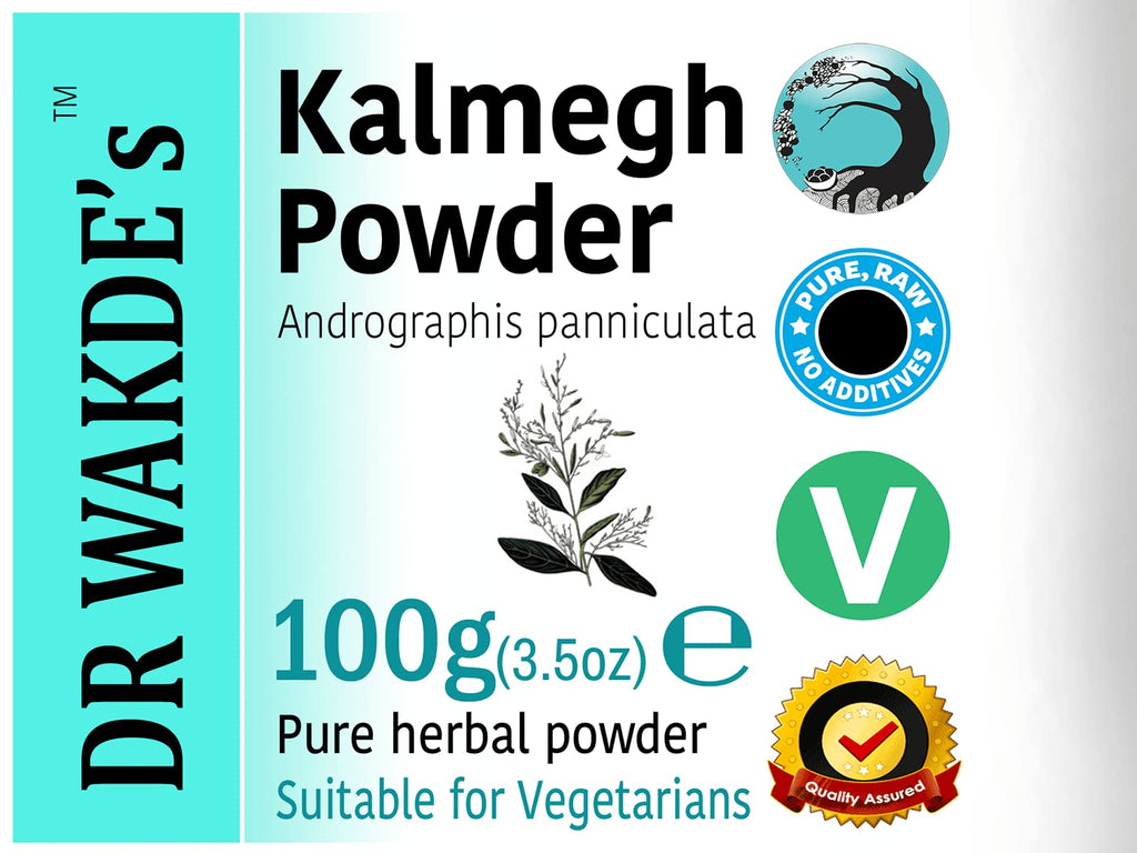 Fine texture of Dr Wakdes Andrographis Paniculata raw dried herbal powder close up view