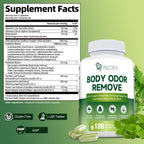 Migcopat complete body deodorizer and prebiotic blend bottle showing one hundred twenty veggie capsules