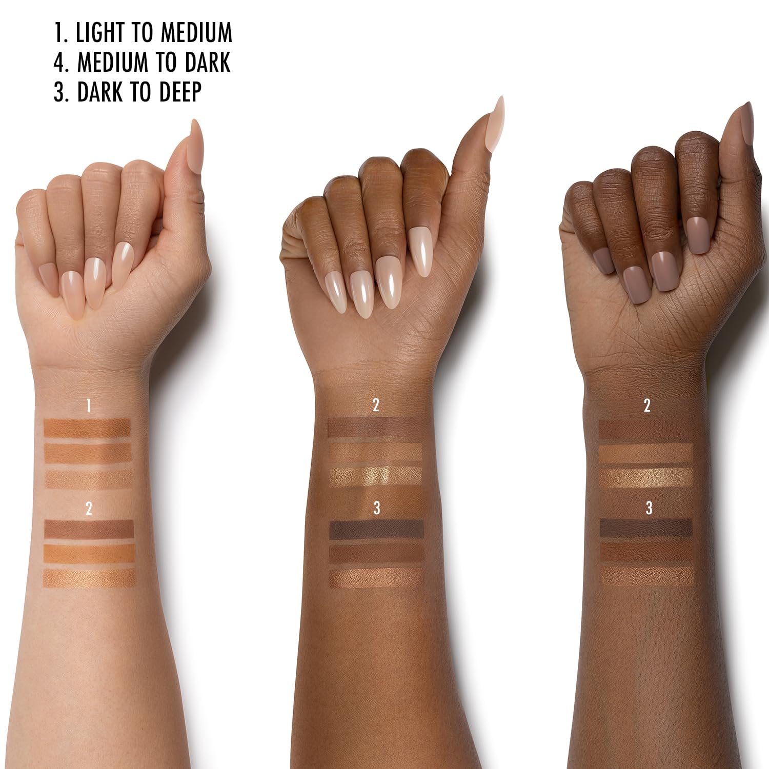 Close up of Black Radiance contour powder textures