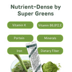 Individual 3g sachet of Yamamoto Kanpoh barley grass powder poured into a shaker bottle with water.