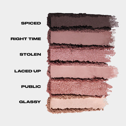 Open Urban Decay Naked 3 Mini palette showing six rosy shades