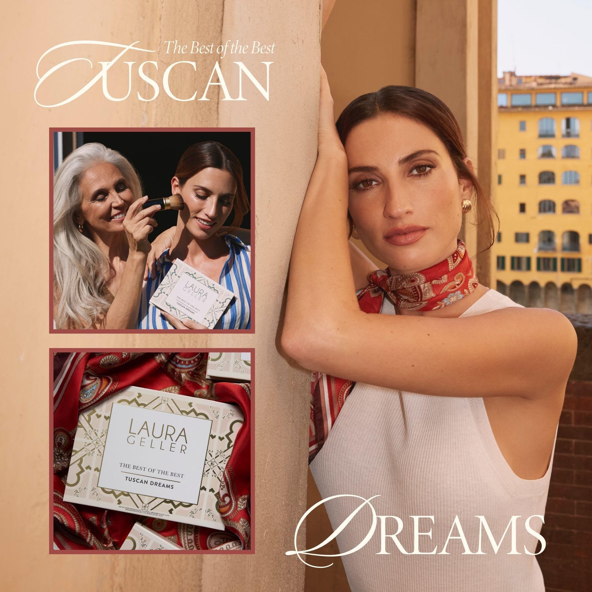 Detailed product labeling of Laura Geller Tuscan Dreams palette