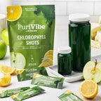Authentic imported USA chlorophyll powder stick packs for internal freshness and body odor support