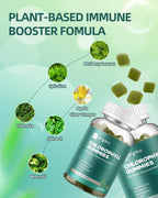 Supplement facts label showing apple cider vinegar spirulina and chlorella blend.