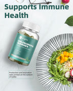 Supergreen blend chlorophyll chewable vitamins for healthy skin and daily energy boost.