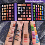 Ucanbe makeup palette with 15 piece brush set displayed together