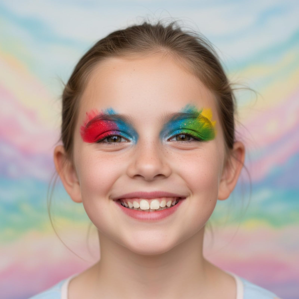 Townley Girl Barbie makeup kit close up of shimmery powder colors