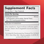 Protocol For Life Balance 400 Milligrams 90 vegetarian capsules supplement facts label.
