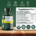 Orrys Vital Chlorophyll 600 Milligrams supplement facts label