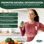 Vegan chlorophyll capsules for gut health and clear skin support