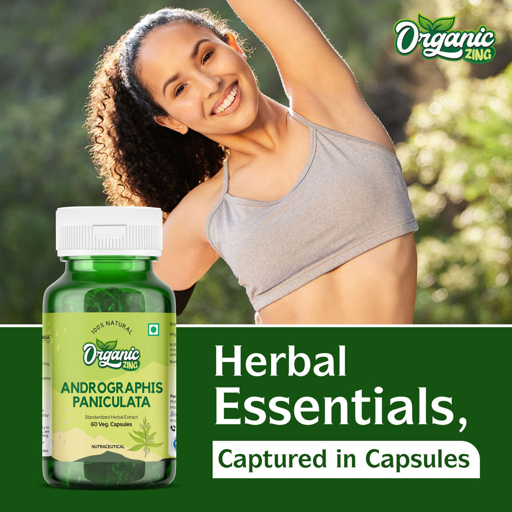Authentic Organic Zing Kalmegh extract capsules imported online for Indian consumers